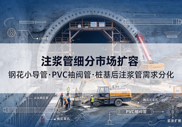 富裕注浆管细分市场扩容，隧道钢花小导管、PVC 袖阀管、桩基后注浆管需求分化